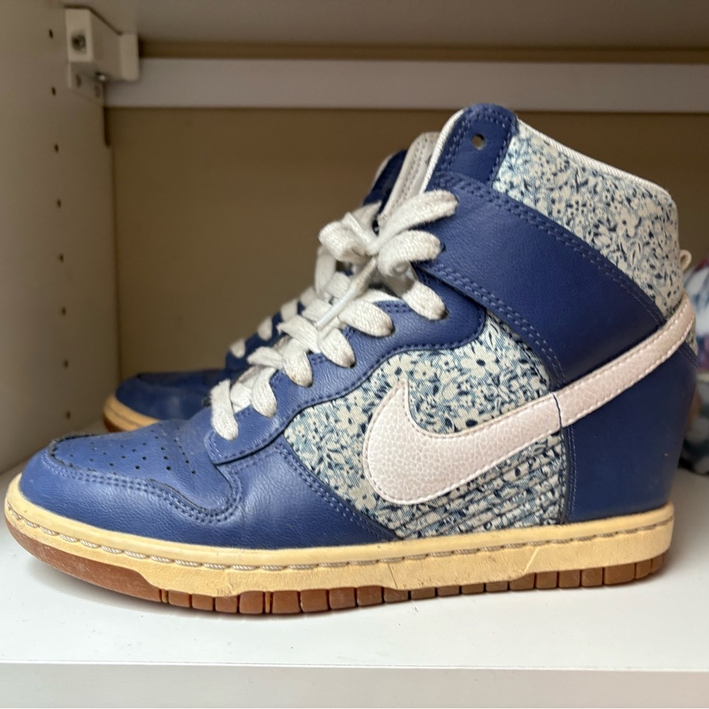 NIKE 2014 DUNK SKY hi dunk liberty London wedge sneaker 6.5 VINTAGE FORCE AIR